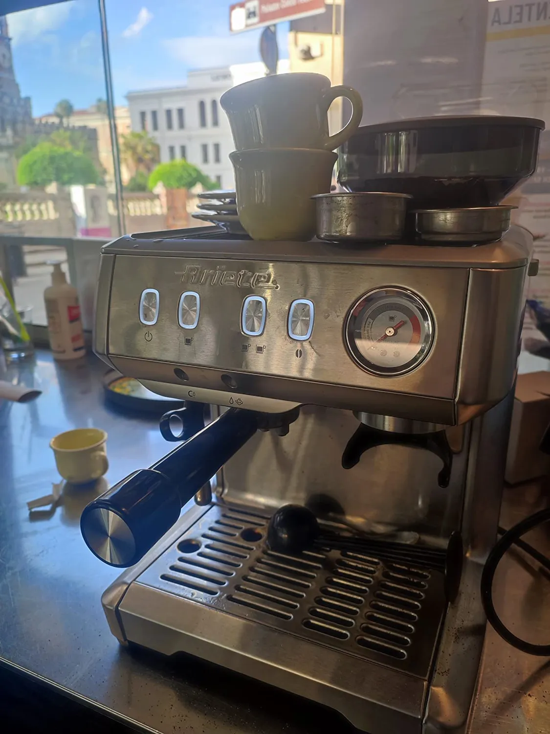 Ariete 1313 macchina caffè espresso macinacaffè argento 15 bar