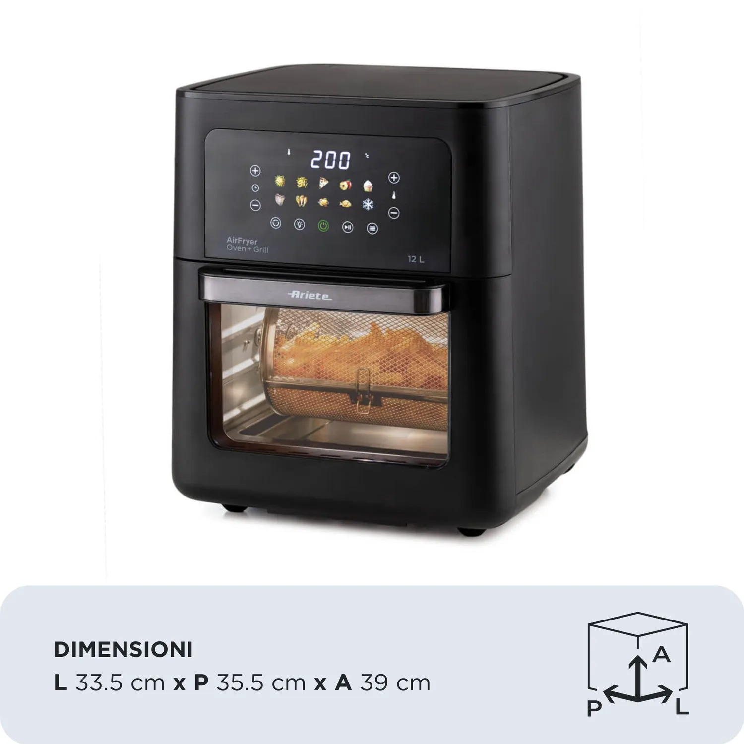 Ariete Air Fryer Oven Grill 4641 Friggitrice ad Aria 12L
