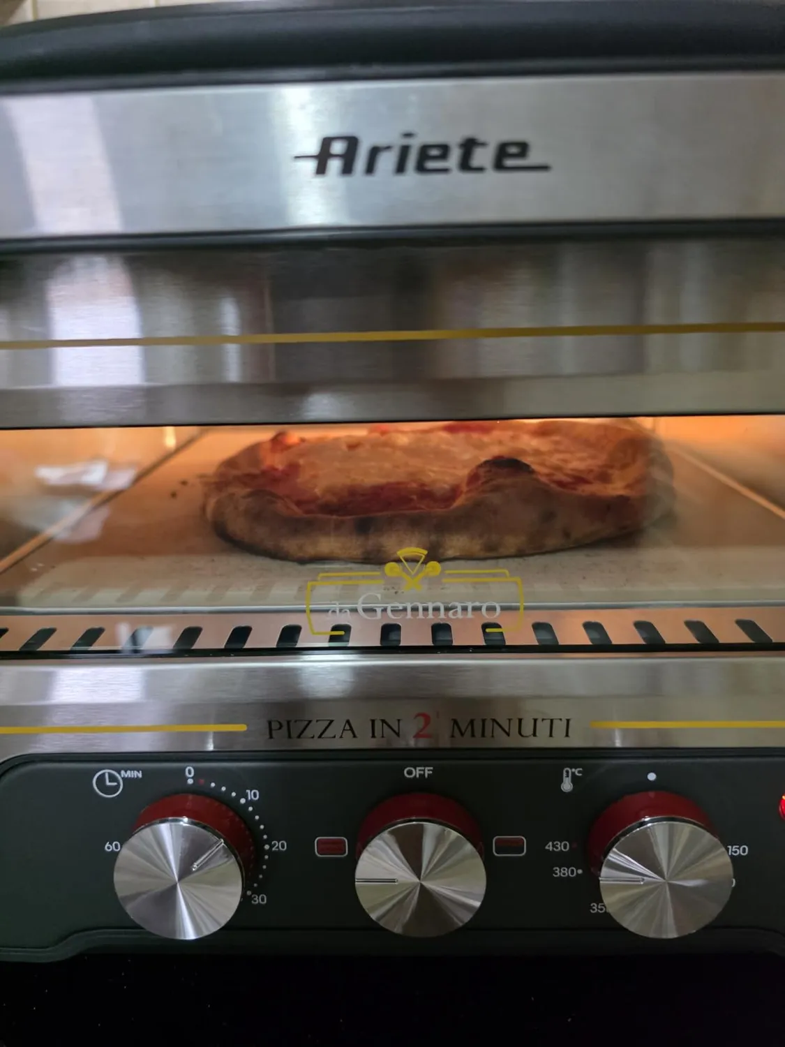 Ariete 928 forno pizza con oblo pietra 400 gradi rosso