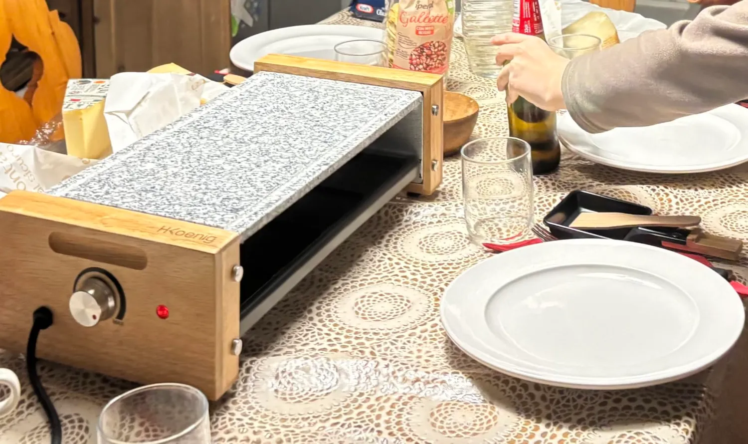 H.Koenig WOD8 raclette 8 persone pietra granito
