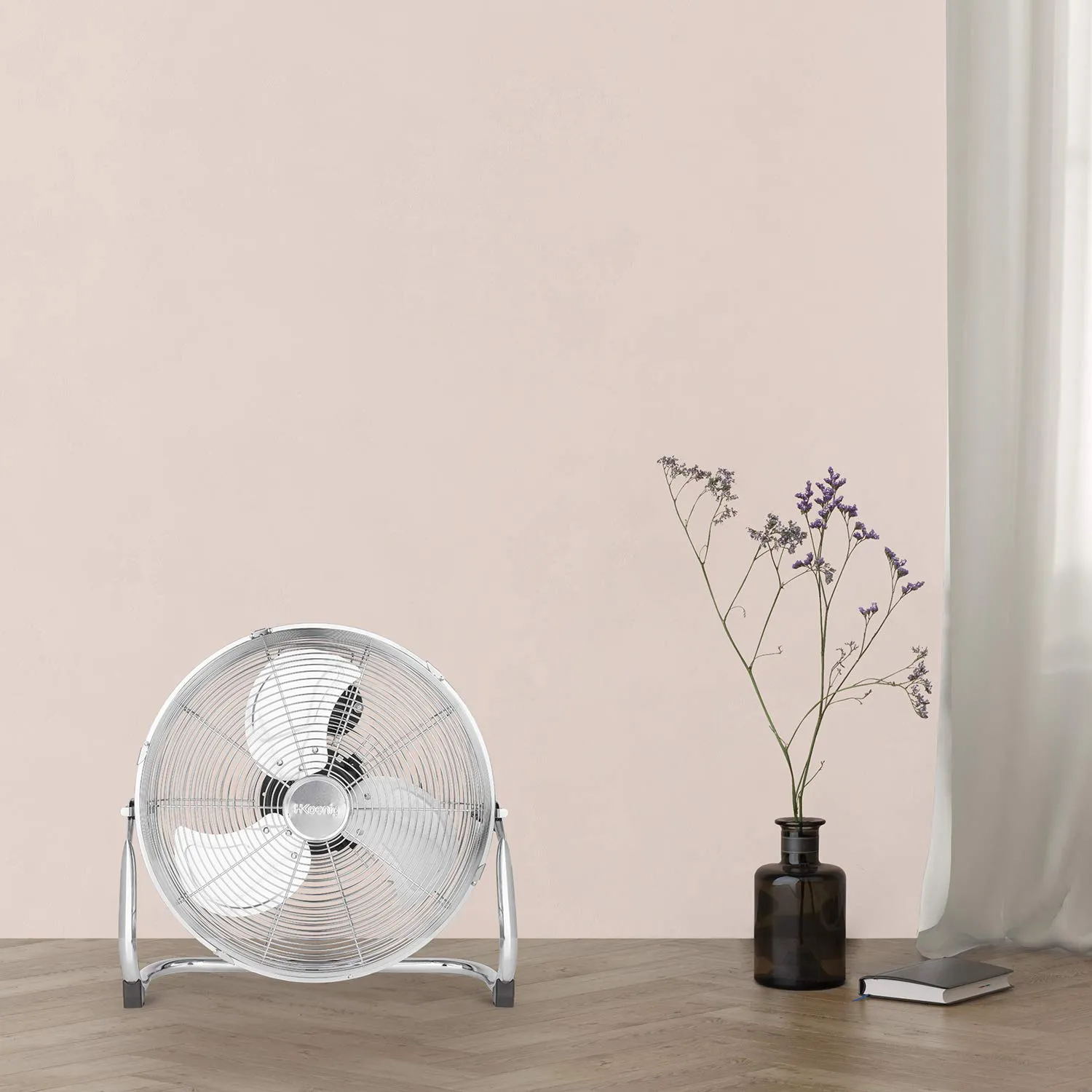 H.Koenig JOE30 Ventilatore da Pavimento 40 cm cromato