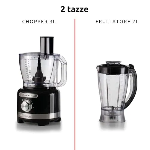 Ariete 1782 Gourmet Pro Robot Cucina 3L+2L Nero 1000W