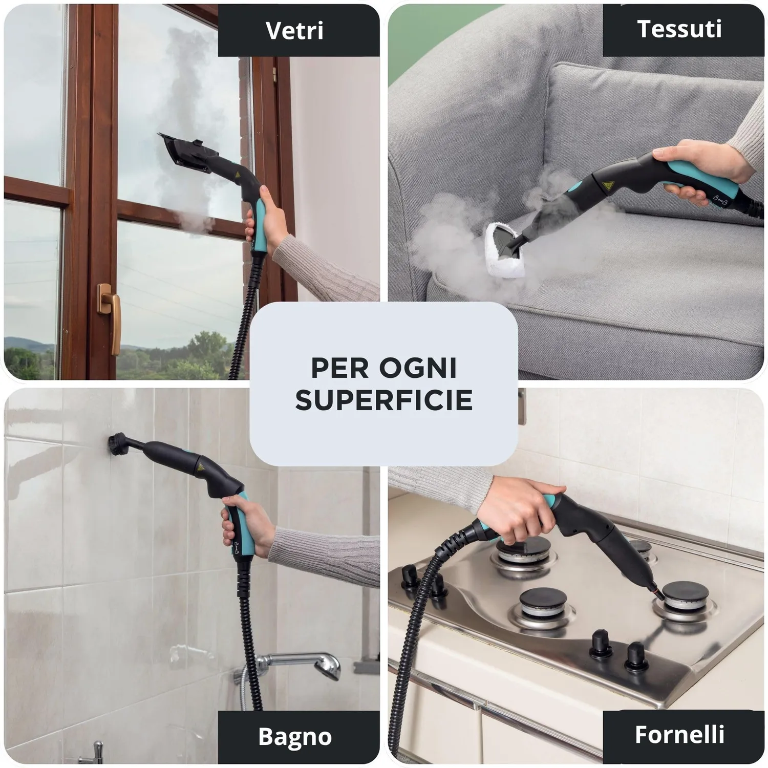 Ariete XSteam No Stop 4147/03 Pulitore a Vapore Blu 1,3L