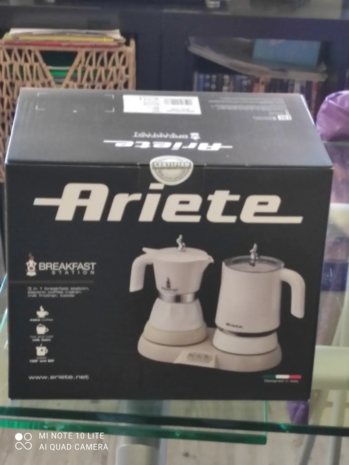Ariete 1344 Breakfast Station moka 4 tazze bianca