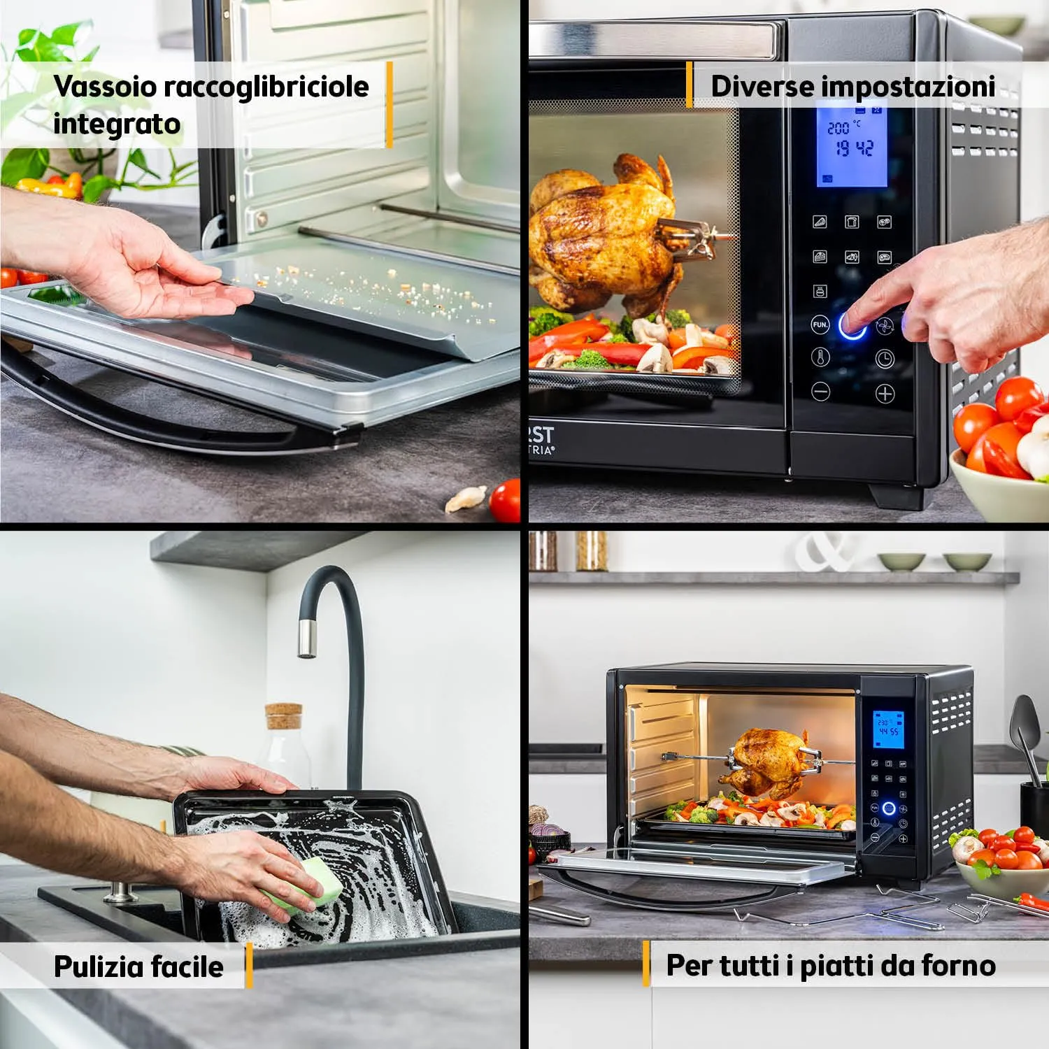 First Austria Mini Forno Elettrico 30L Digitale 1600W
