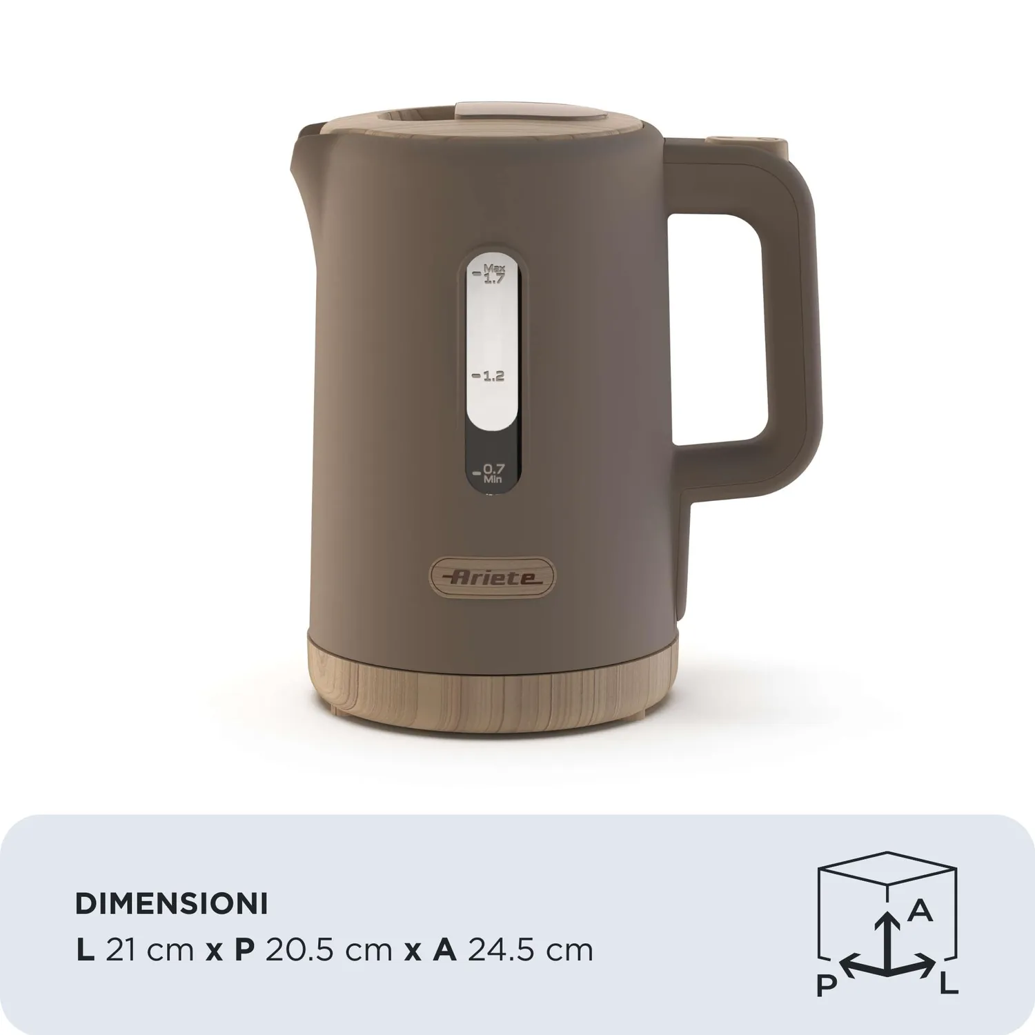 Ariete Breakfast Wood 2846 bollitore tortora 1,7 L
