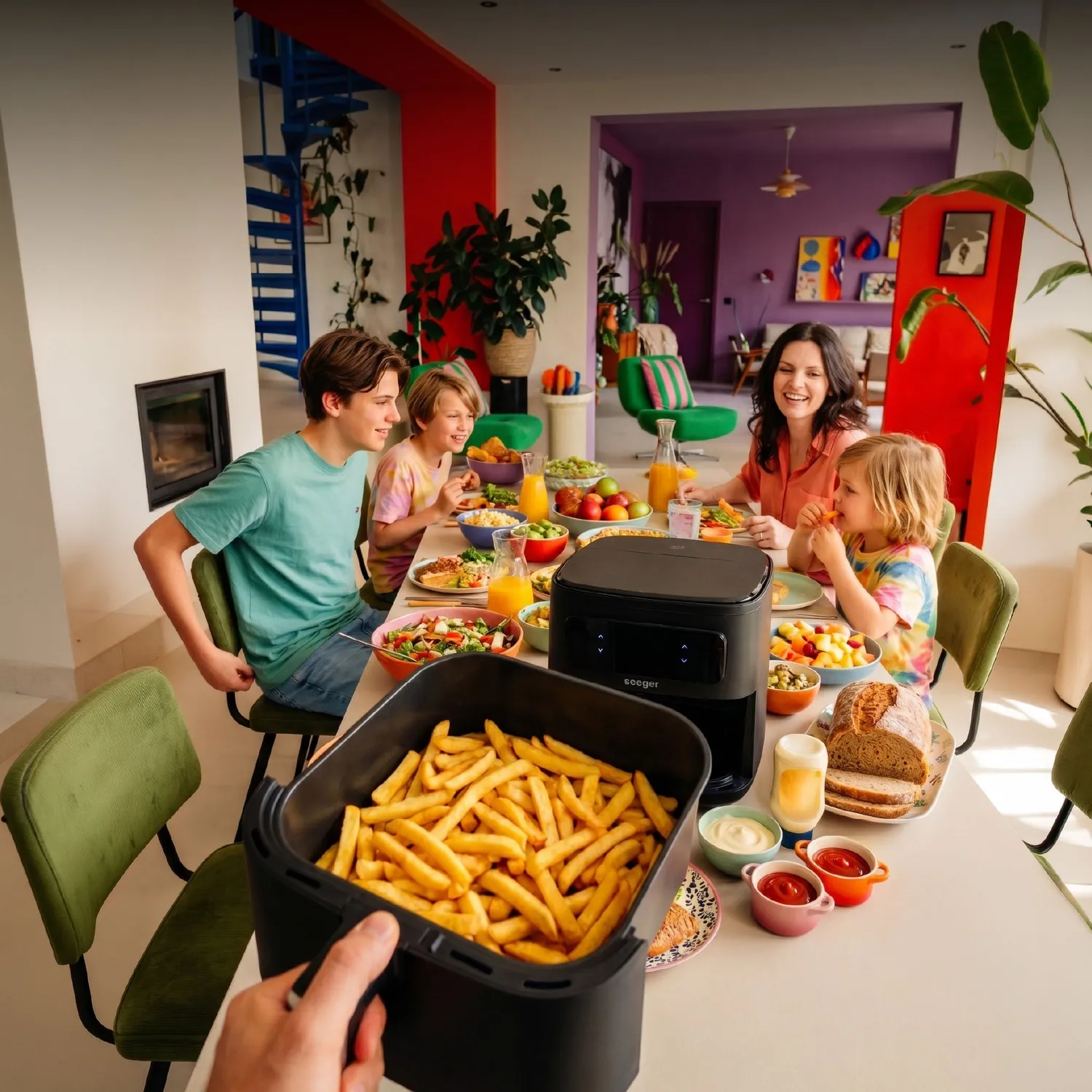 Seeger SteamFry Friggitrice ad Aria 7 Litri a Vapore