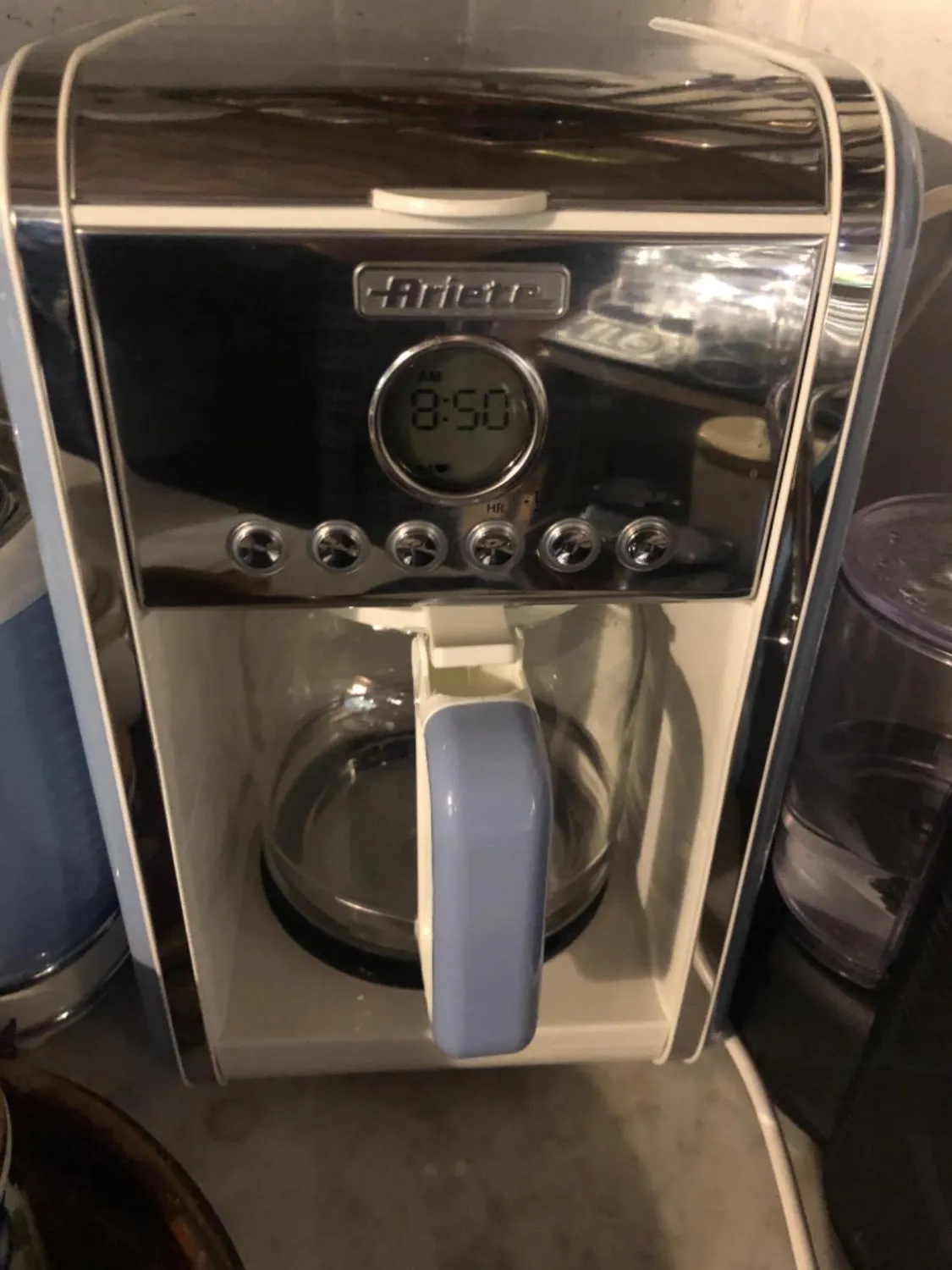 Ariete Vintage 1342 macchina caffe americano celeste 12 tazze