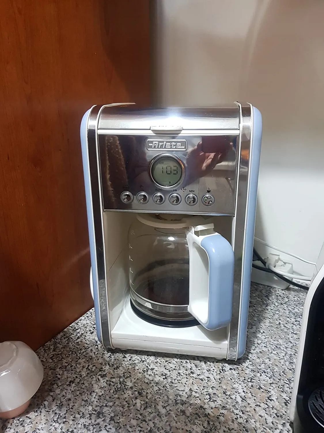 Ariete Vintage 1342 macchina caffe americano celeste 12 tazze