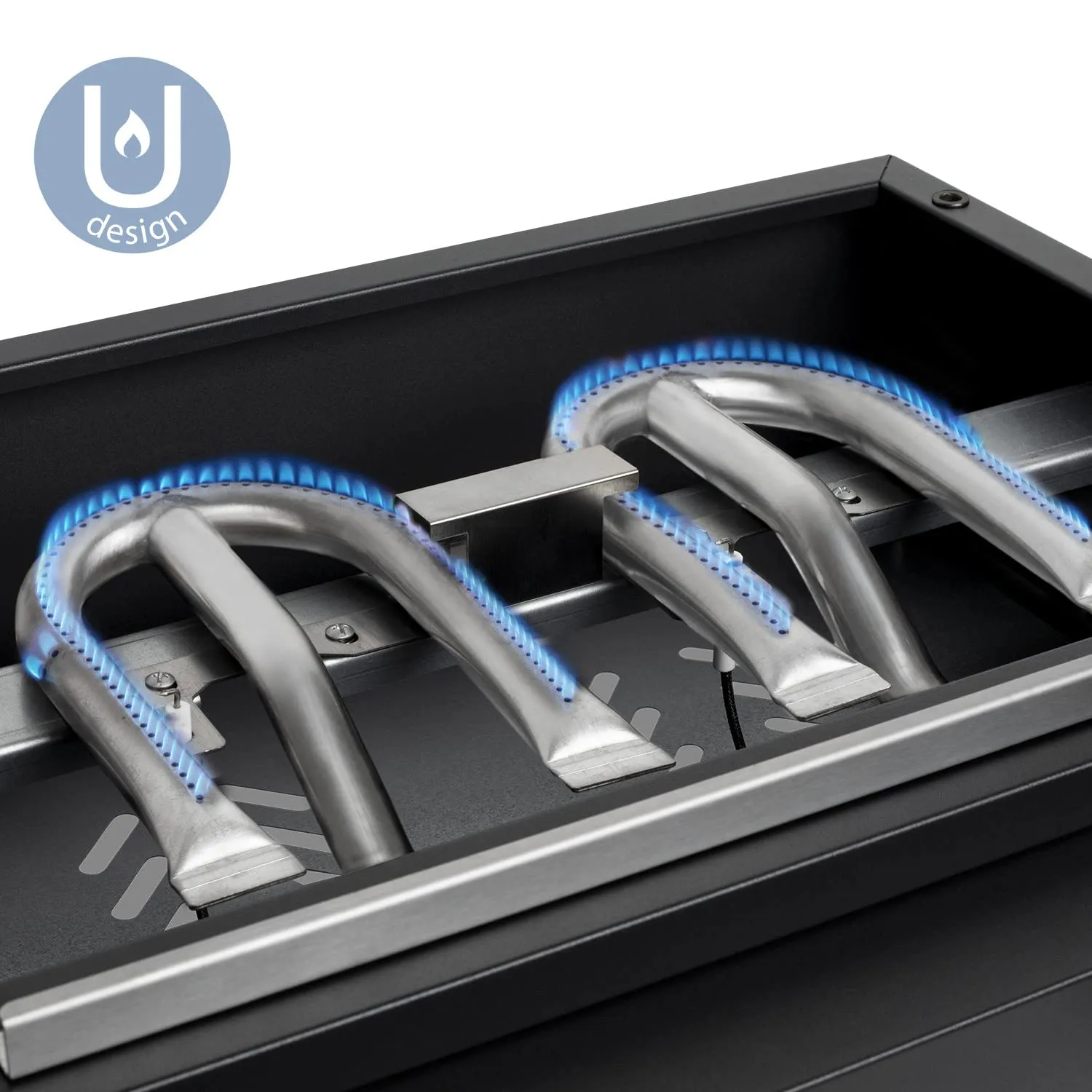 Koenig PLX1022 plancha a gas 2 fuochi nera 350°