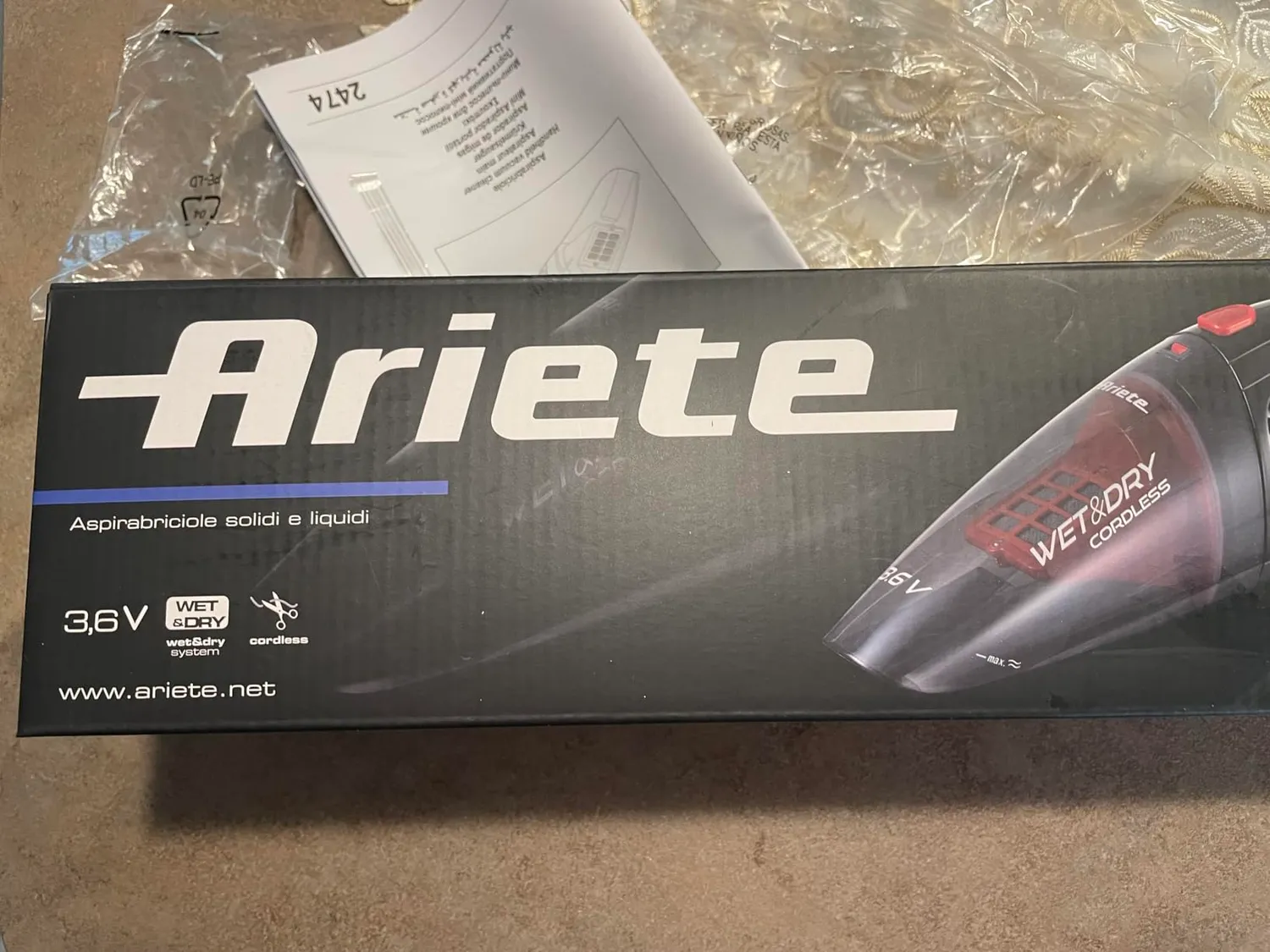 Ariete 2474 Wet and Dry aspirabriciole viola 400 ml